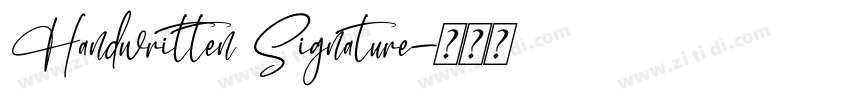 Handwritten Signature字体转换